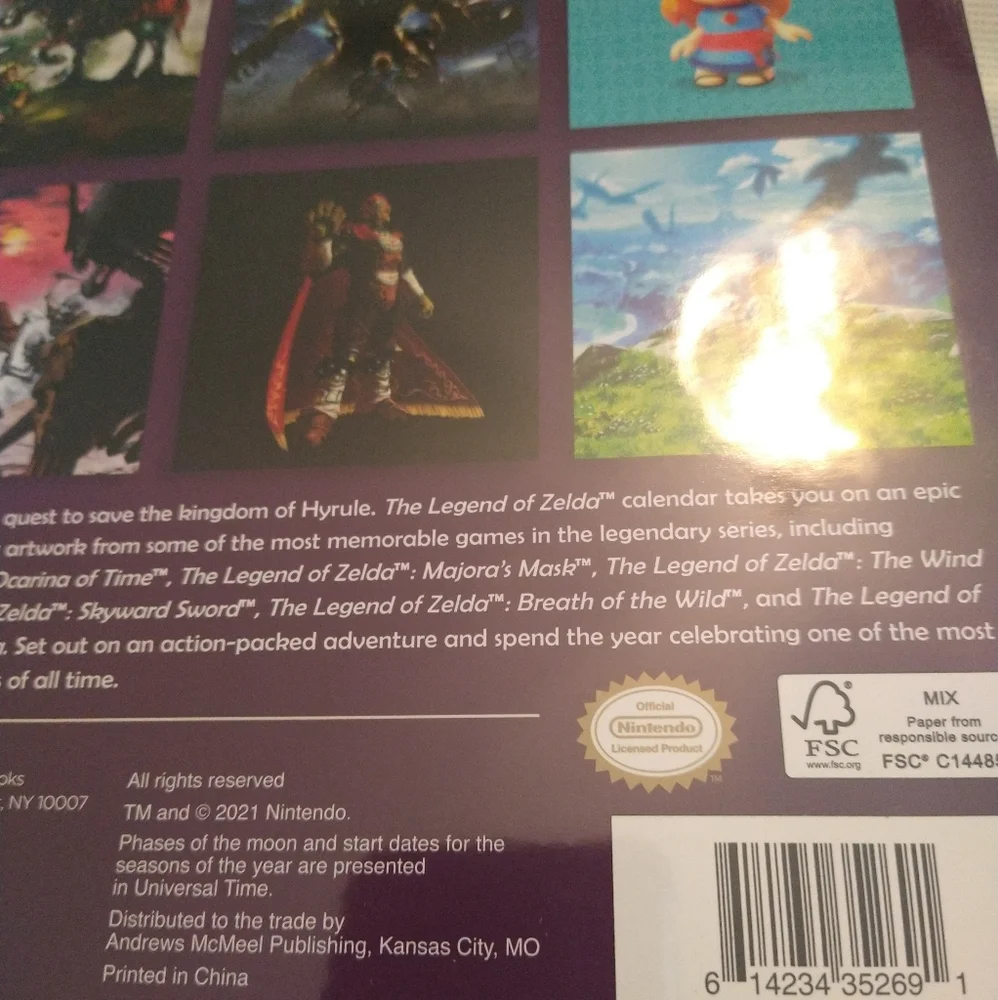 The Legend of Zelda: Breath of the Wild 2022 Calendar